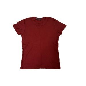 Brandy Melville burgundy maroon baby tee
